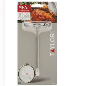 Taylor Mrkt Stainless Steel Dial Meat Thermometer Silver